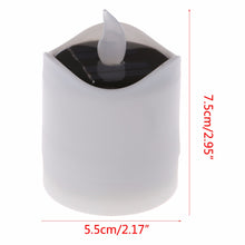 Load image into Gallery viewer, 6pcs Solar Powered LED Candle Light Yellow Flicker Tea Lamp Festival Wedding Romantic Decor No Smoke, No flame, No self - heating